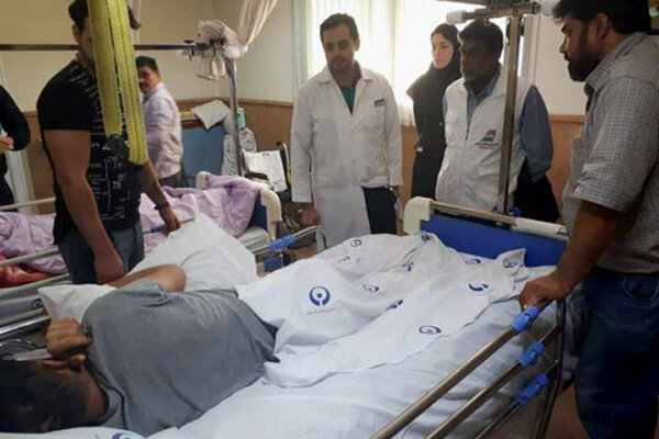 کشتی‌گیر ضایعه نخاعی در بیمارستان تهران بستری شد