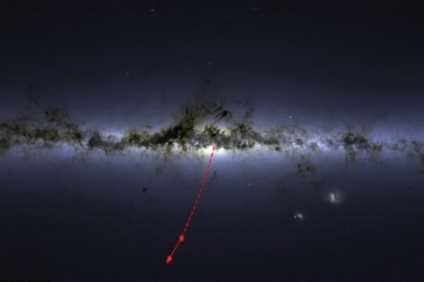 ستاره فراری با سرعت حرکت ۳میلیون مایل بر ساعت کشف شد