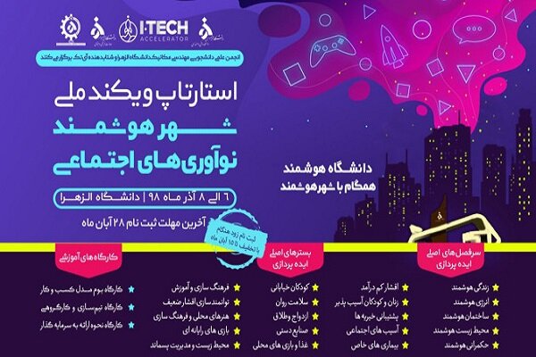 استارتاپ ویکند ملی نوآوری های اجتماعی شهر هوشمند برگزار می شود