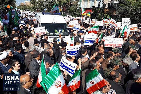 ویدئو / راهپیمایی مردم شیراز در پی حوادث اخیر کشور