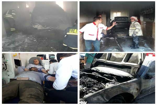 انفجار یک خودرو گاز سوز در نسیم شهر ۹ نفر را روانه بیمارستان کرد