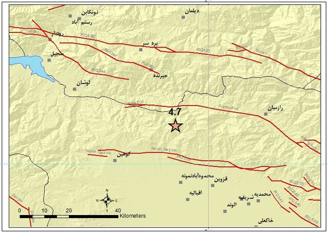 زلزله‌ای که بین دو گسل قزوین رخ داد